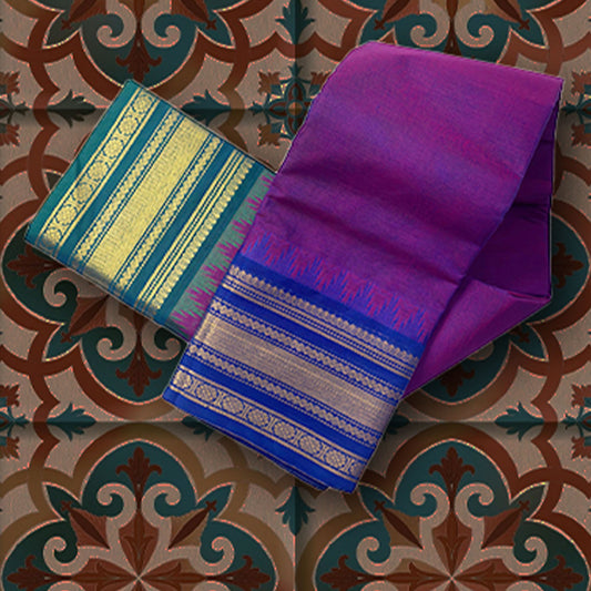 Twilight Elegance Chettinad Cotton Saree