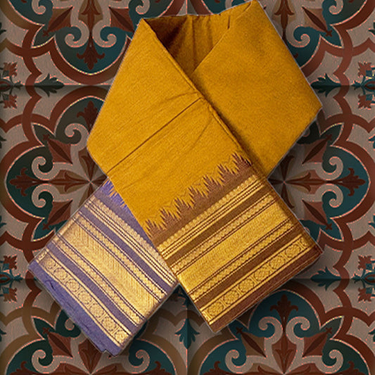 Indigo Sunshine Chettinad Cotton Saree