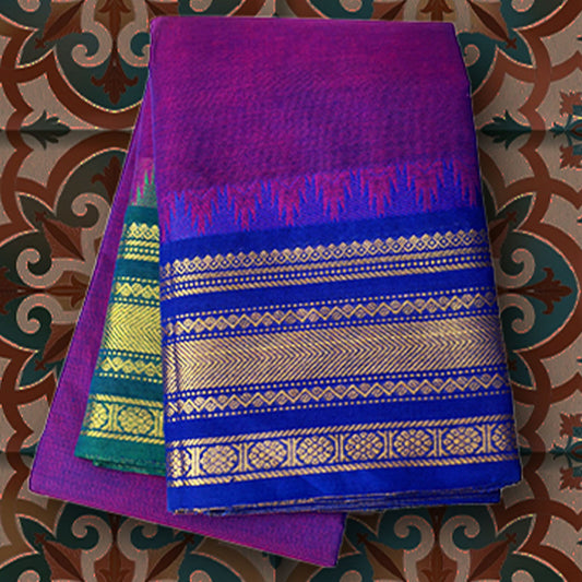 Twilight Elegance Chettinad Cotton Saree