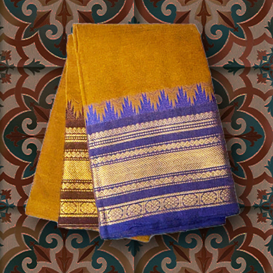 Indigo Sunshine Chettinad Cotton Saree