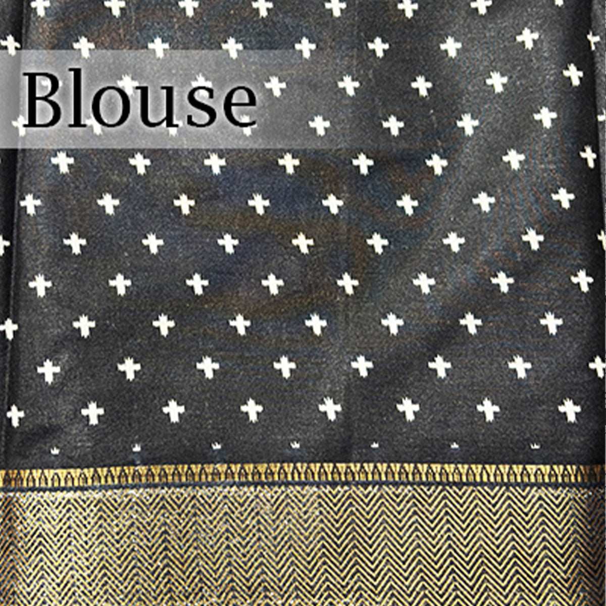 Kalamkari Printed Dola Silk Saree Black Edition