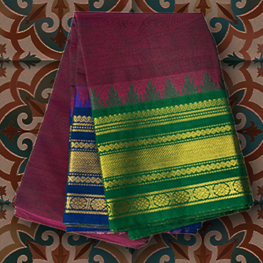 Twilight Prism Chettinad Cotton Saree