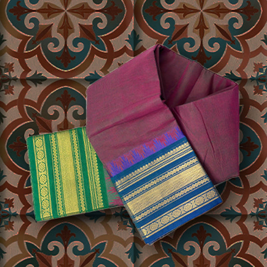 Twilight Prism Chettinad Cotton Saree